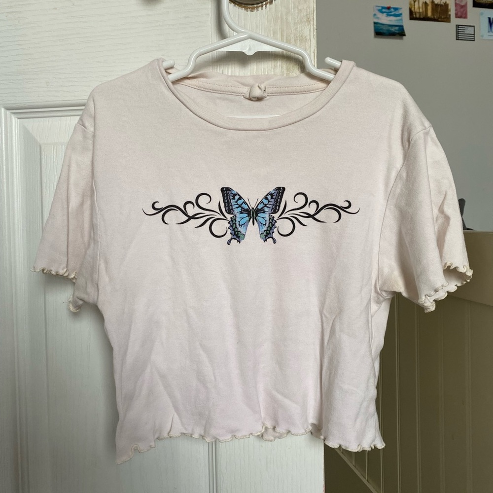 Urban Outfitters butterfly crop top